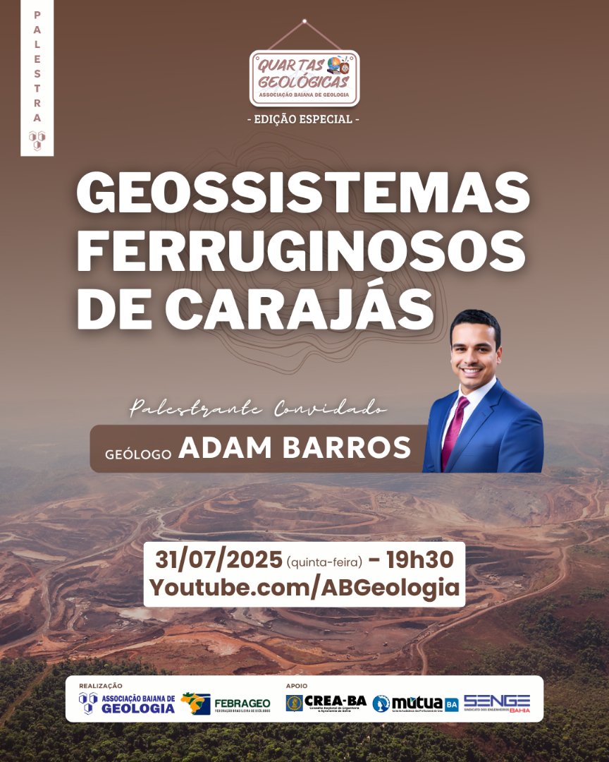 Foto que representa Quartas Geológicas - Edição Especial nesta Quinta-feira (31-07-2025)